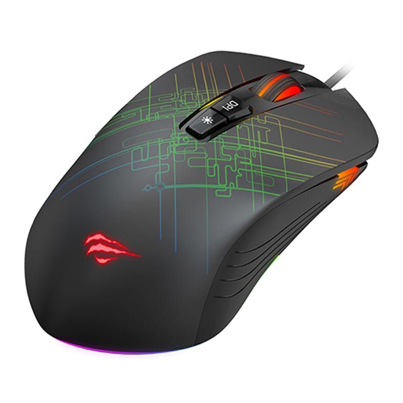Mouse Gamer Havit Gamenote MS1019 RGB 6400DPI, HV-MS1019