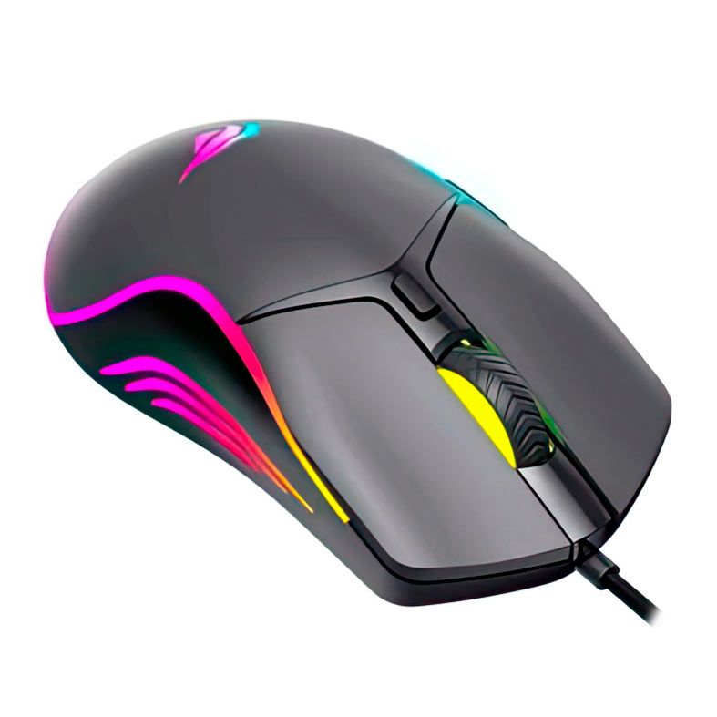 Mouse Gamer Havit MS1029, RGB, 7200DPI, 6 Botoes, Preto, HV-MS1029