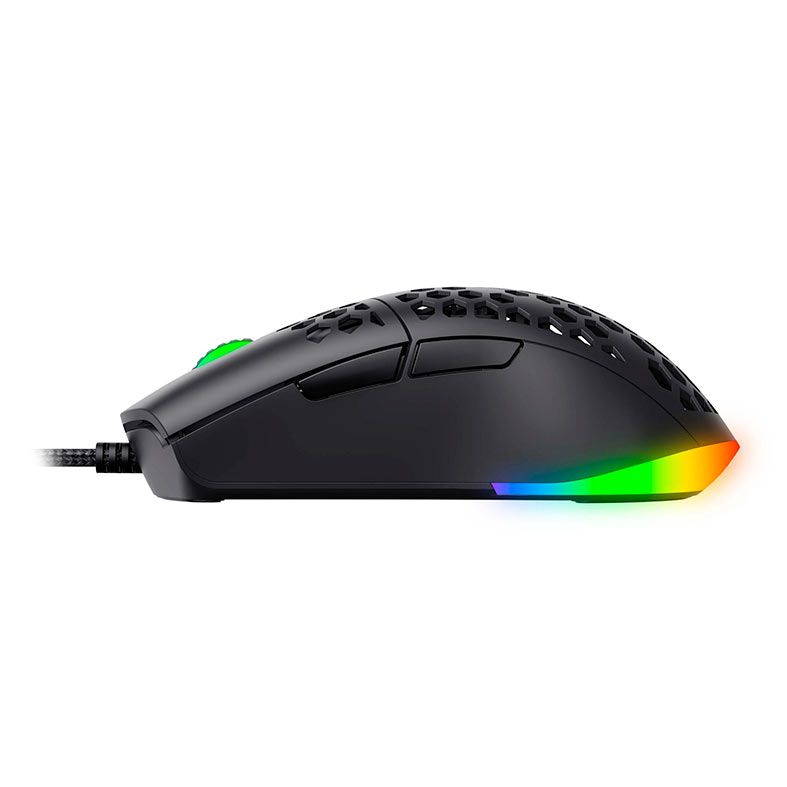 Mouse Gamer Havit MS1036, RGB, 7200DPI, 7 Botoes, Preto, HV-MS1036-BK