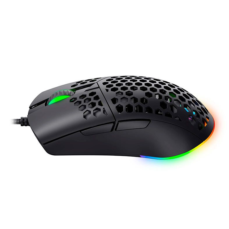 Mouse Gamer Havit MS1036, RGB, 7200DPI, 7 Botoes, Preto, HV-MS1036-BK