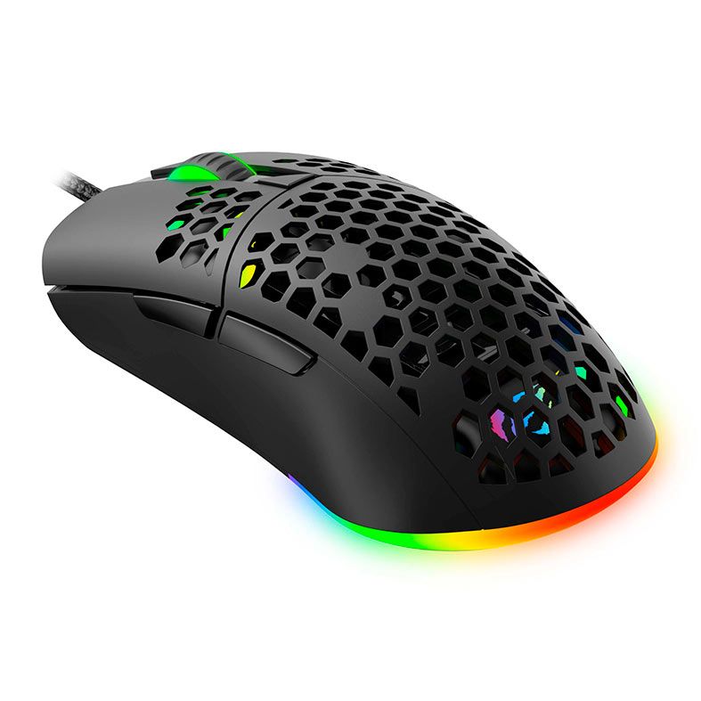 Mouse Gamer Havit MS1036, RGB, 7200DPI, 7 Botoes, Preto, HV-MS1036-BK