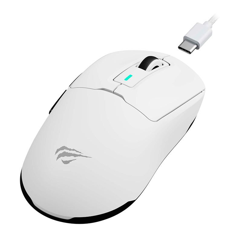 Mouse Gamer Havit MS969SE, Wireless, 8000DPI, 6 Botoes, Branco, HVMS-MS969SE-WB