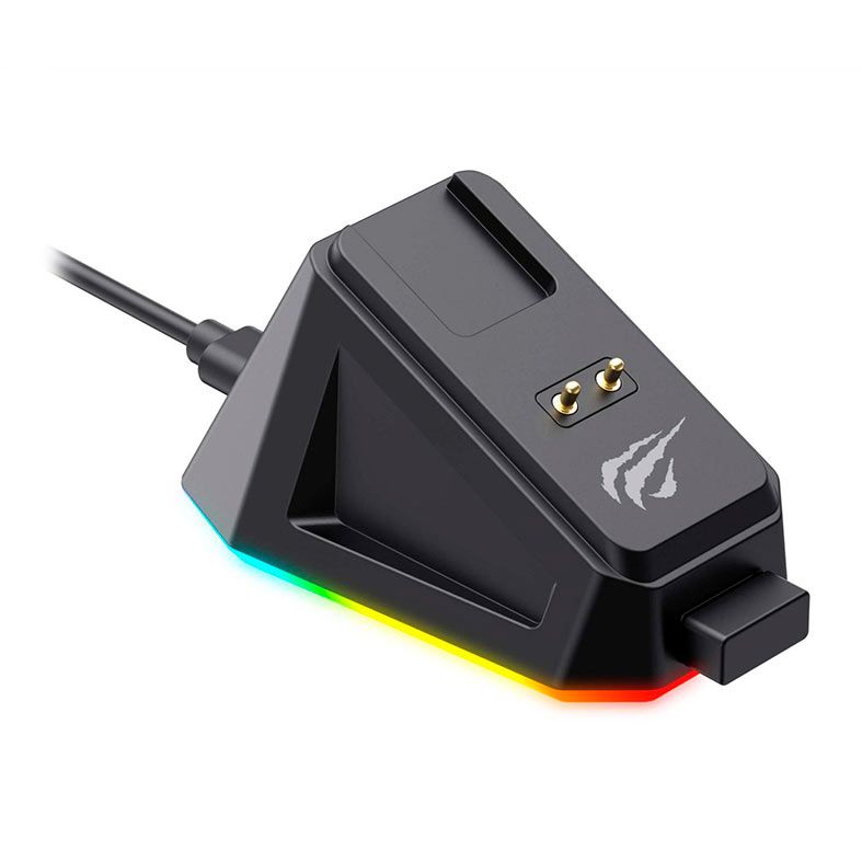 Mouse Gamer Havit MS979WB, RGB, Wireless, 19000DPI, 6 Botoes, Preto, HV-MS979WB-BK