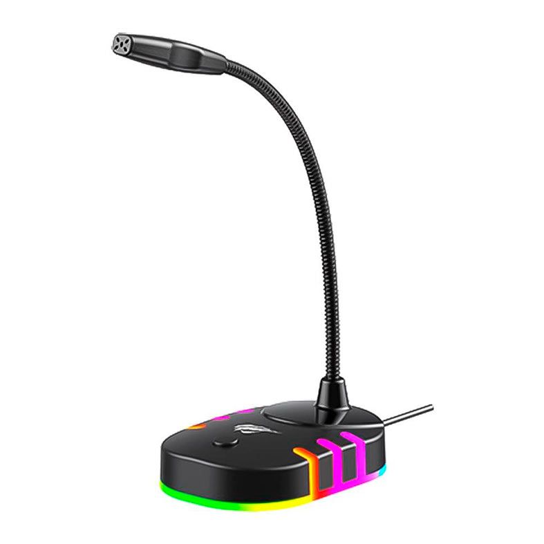 Microfone Havit Gamenote KG58B, RGB, USB, Preto, HVGK-GK58B-BK