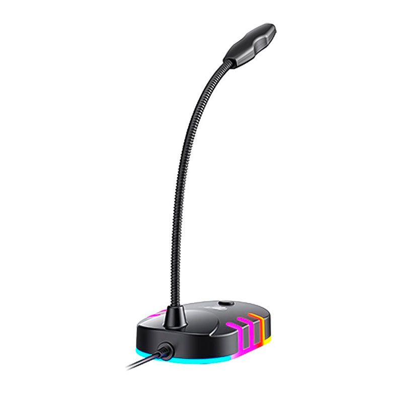 Microfone Havit Gamenote KG58B, RGB, USB, Preto, HVGK-GK58B-BK