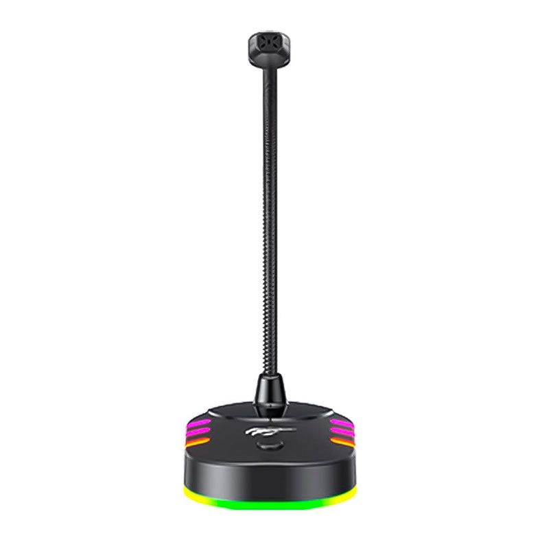 Microfone Havit Gamenote KG58B, RGB, USB, Preto, HVGK-GK58B-BK