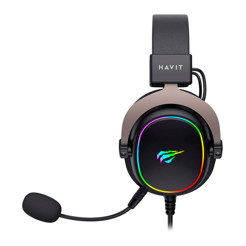 Headset Gamer Havit H2002R, RGB, Drivers 50mm, Preto, HVGMH-H2002R-BO