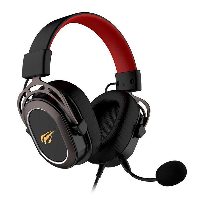 Headset Gamer Havit H2008d, Drivers 50mm, Preto e Vermelho, HVGMH-H2008d-BOR