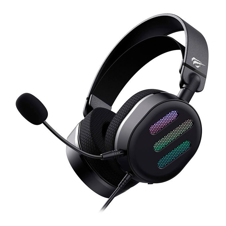 Headset Gamer Havit H2038U, RGB, Drivers 50mm, Preto, HVGMH-H2038U BK