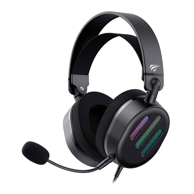 Headset Gamer Havit H2038U, RGB, Drivers 50mm, Preto, HVGMH-H2038U BK