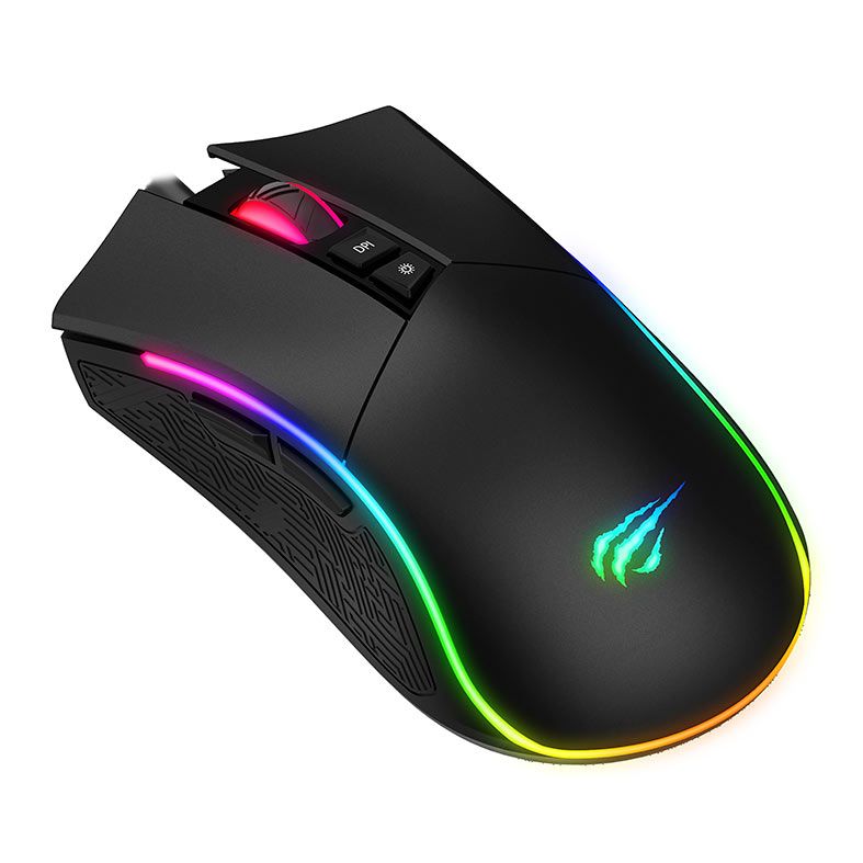 Mouse Gamer Havit MS1001S, RGB, 7 Botoes, Preto, HVMS-MS1001S-BG