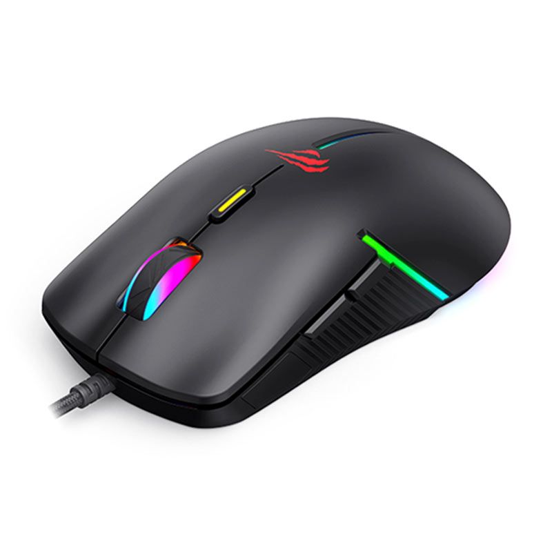 Mouse Gamer Havit MS1031, RGB, 7200DPI, 6 Botoes, Preto, HVMS-MS1031-BK