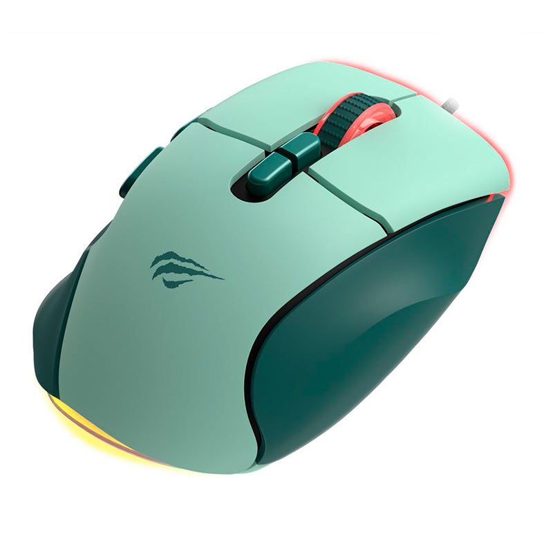 Mouse Gamer Havit Gamenote MS962 RGB 12000DPI 8 Botoes Verde HVMS