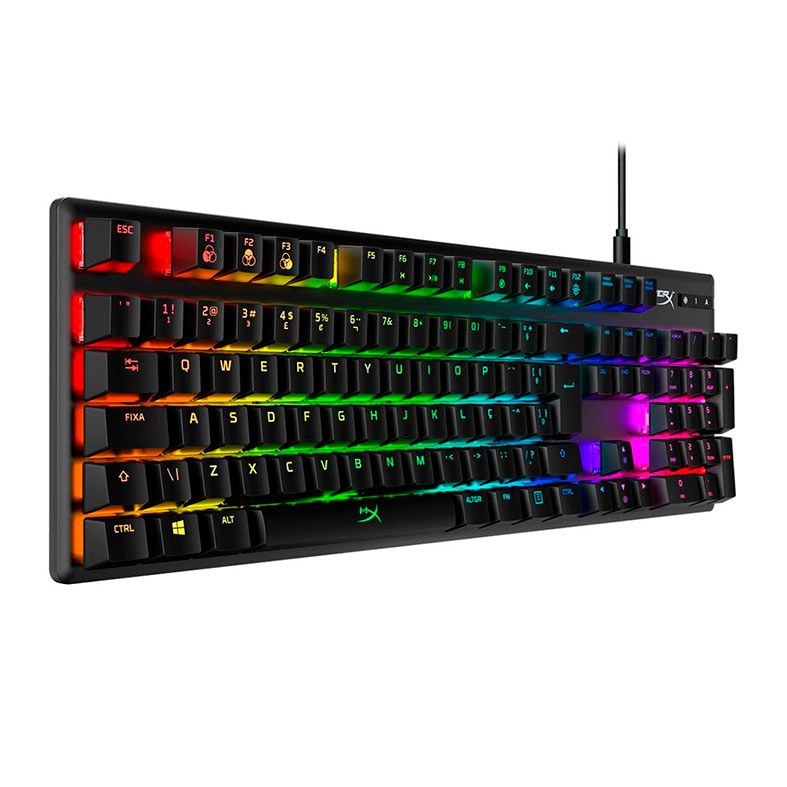 Teclado Mecanico Gamer HyperX Alloy Origins, RGB, ABNT2, Switch Vermelho, Preto, HX-KB6RDX-BR