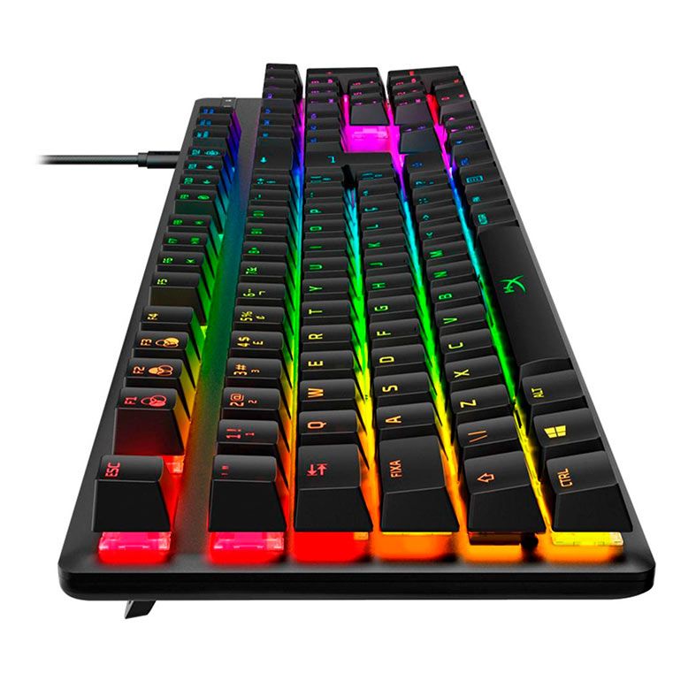 Teclado Mecanico Gamer HyperX Alloy Origins, RGB, ABNT2, Switch Vermelho, Preto, HX-KB6RDX-BR