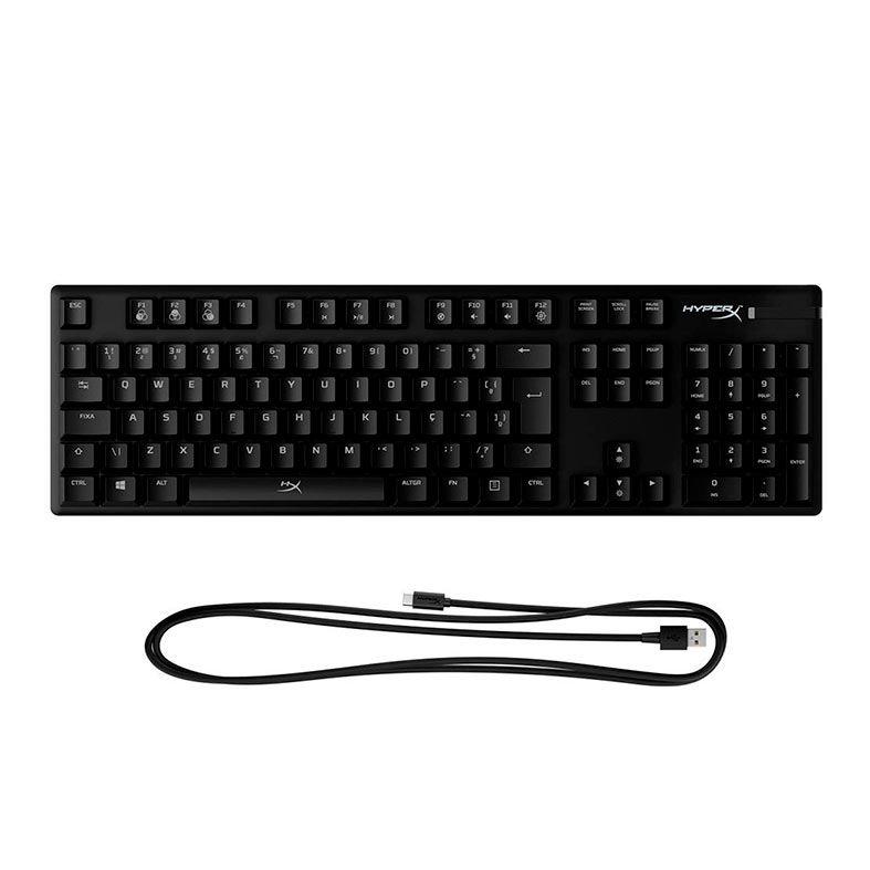 Teclado Mecanico Gamer HyperX Alloy Origins, RGB, ABNT2, Switch Vermelho, Preto, HX-KB6RDX-BR