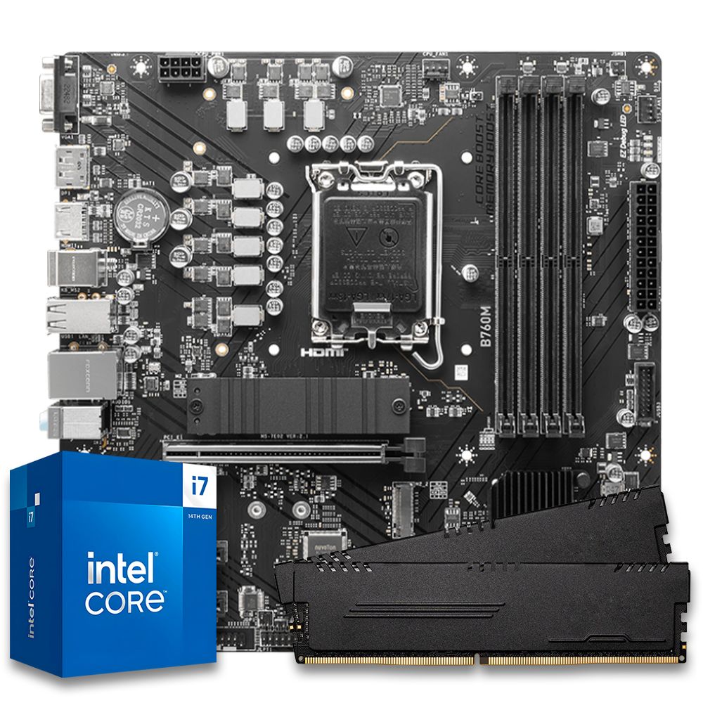 Pichau Kit Upgrade, Intel i7-14700F, B760M DDR5, 16GB DDR5