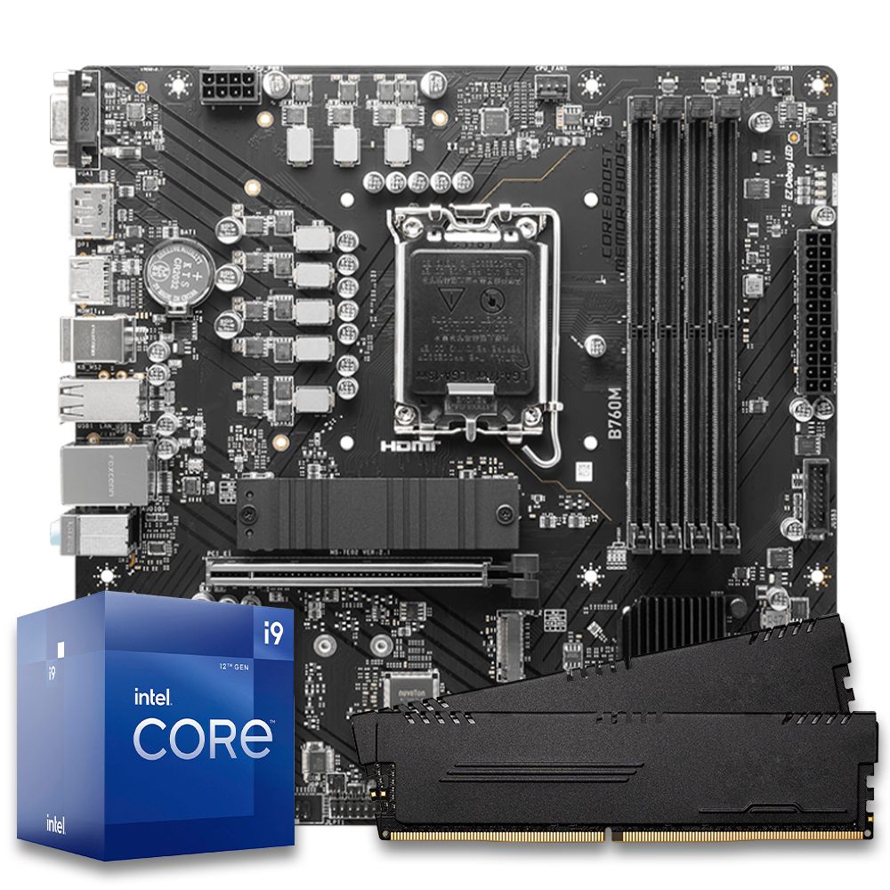 Pichau Kit upgrade, Intel i9-12900KF, B760M DDR5, 16GB