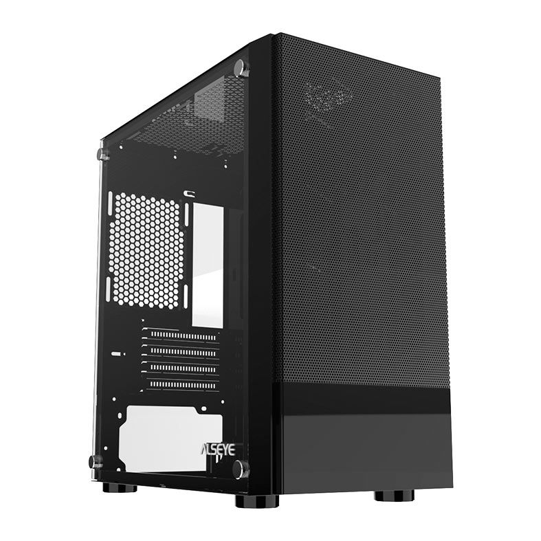 Gabinete Gamer Alseye Ice, Mid-Tower, Lateral de Vidro, Preto, ICE-BK
