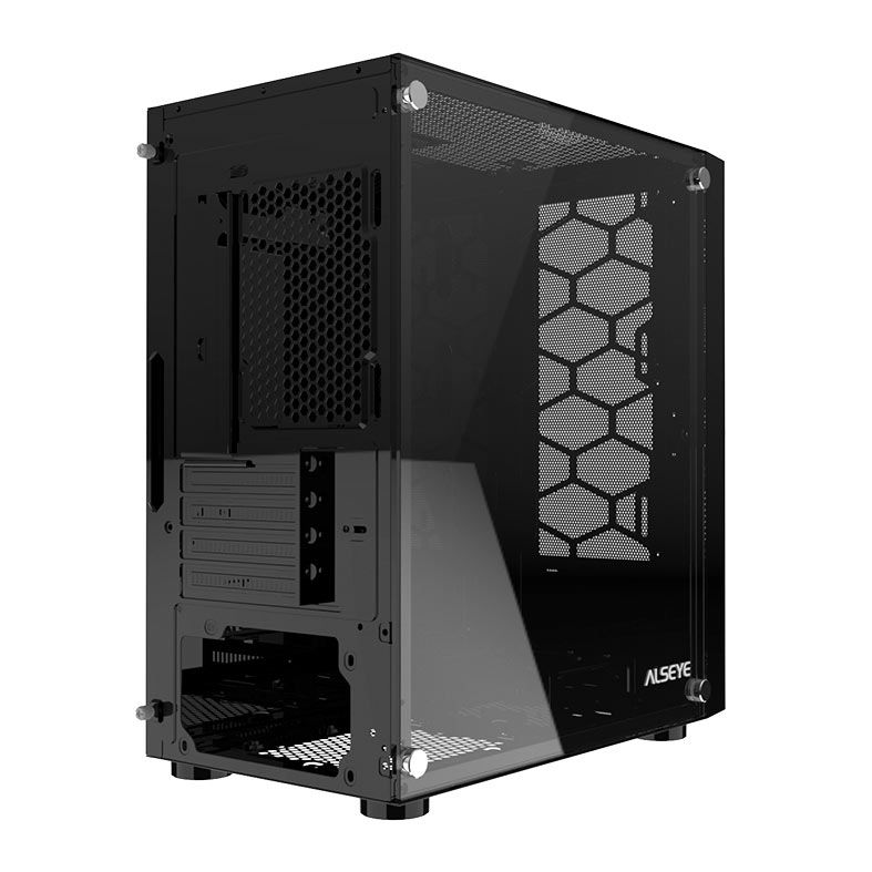 Gabinete Gamer Alseye Ice, Mid-Tower, Lateral de Vidro, Preto, ICE-BK