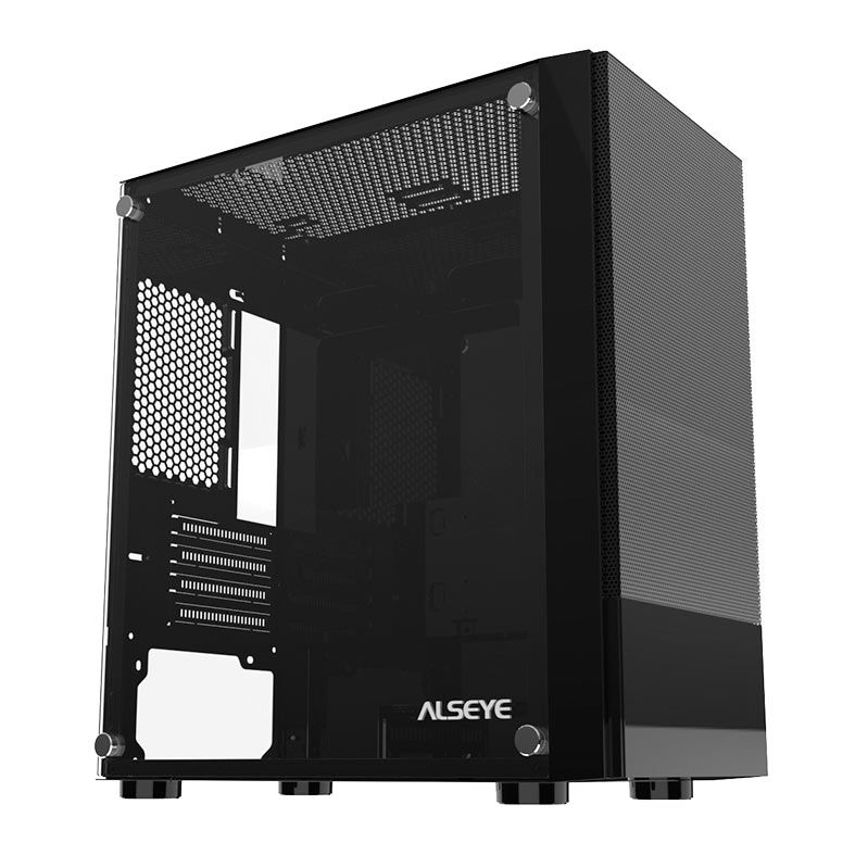 Gabinete Gamer Alseye Ice, Mid-Tower, Lateral de Vidro, Preto, ICE-BK