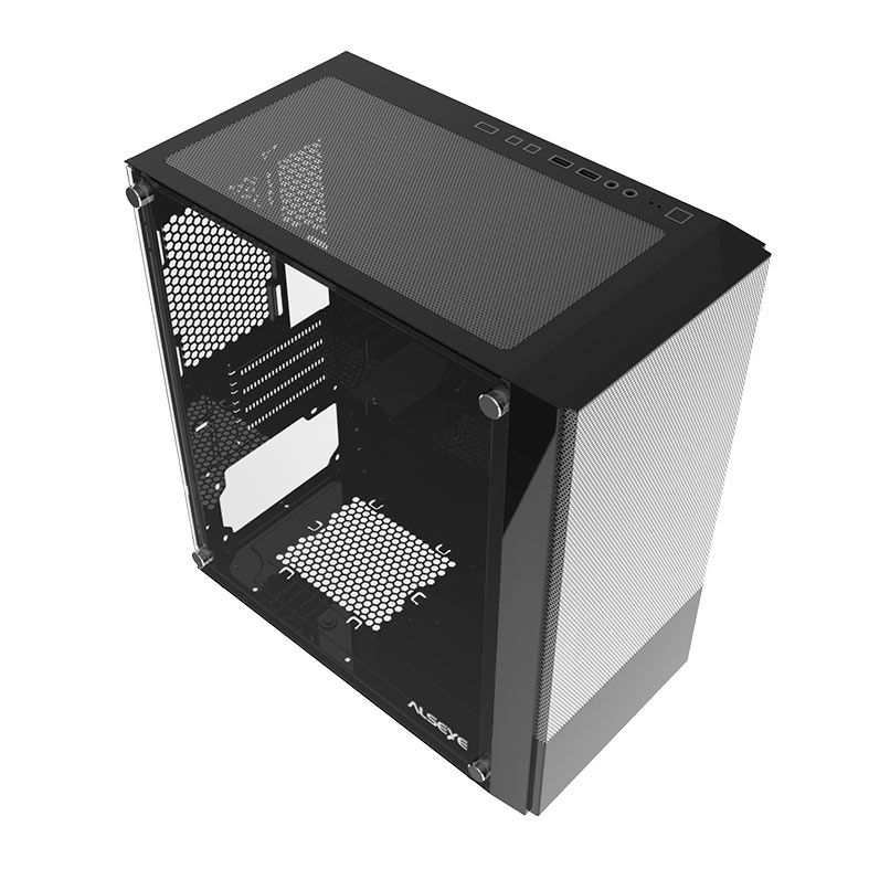 Gabinete Gamer Alseye Ice, Mid-Tower, Lateral de Vidro, Preto, ICE-BK