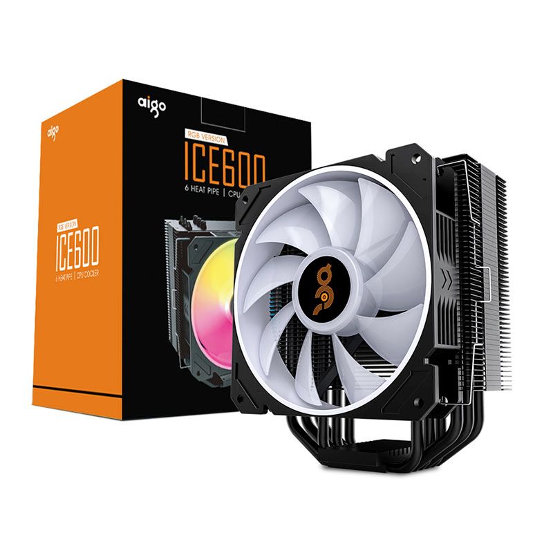 Cooler Para Processador Aigo Darkflash ICE600, RGB, 120mm, Preto, ICE600-BK