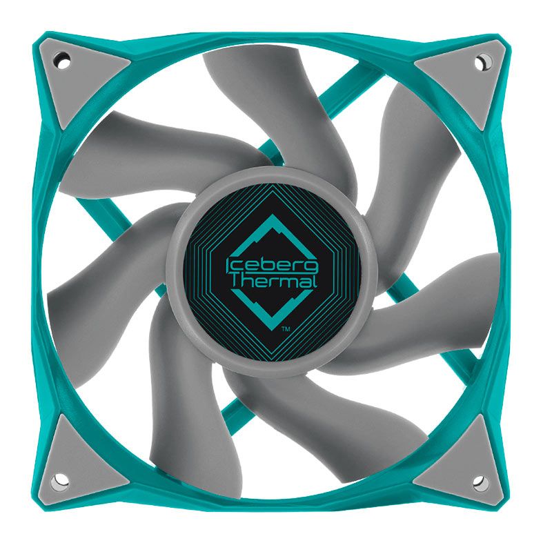Kit Ventoinhas Iceberg Thermal IceGale, 3x120mm, Cinza e Azul, ICEGALE12-A3A