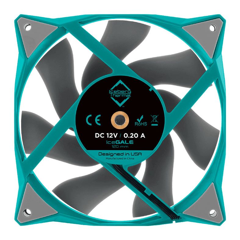 Kit Ventoinhas Iceberg Thermal IceGale, 3x120mm, Cinza e Azul, ICEGALE12-A3A