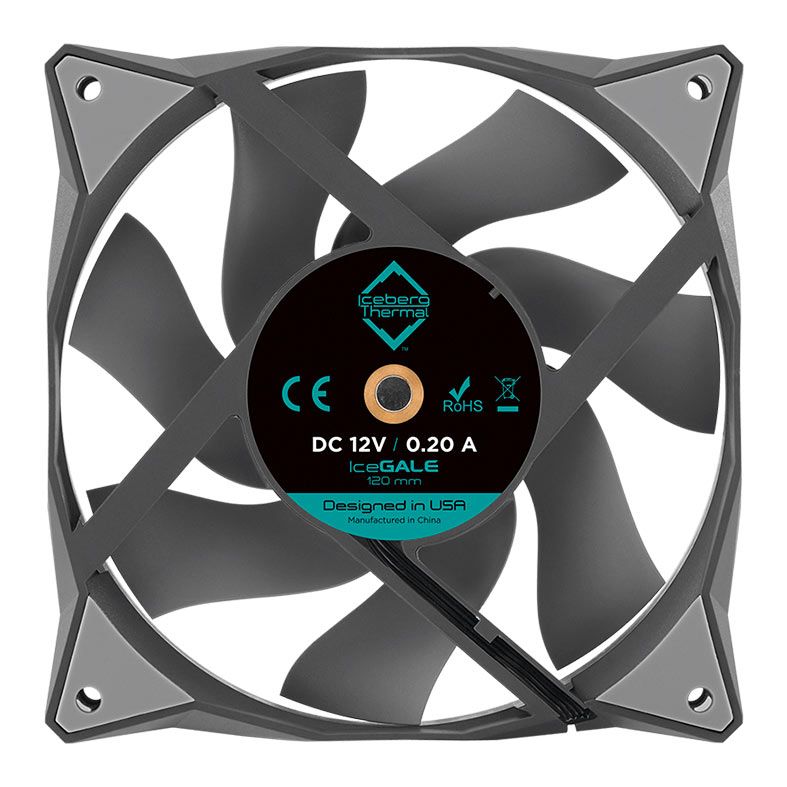 Ventoinha Iceberg Thermal IceGale, 120mm, Cinza, ICEGALE12-B0A