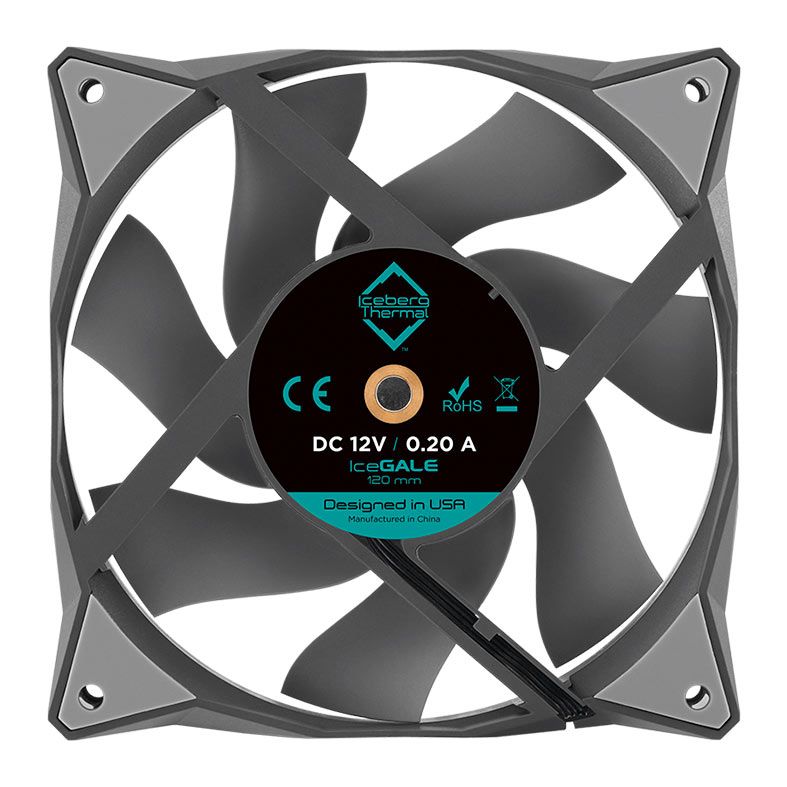 Kit Ventoinhas Iceberg Thermal IceGale, 3x120mm, Cinza, ICEGALE12-B3A