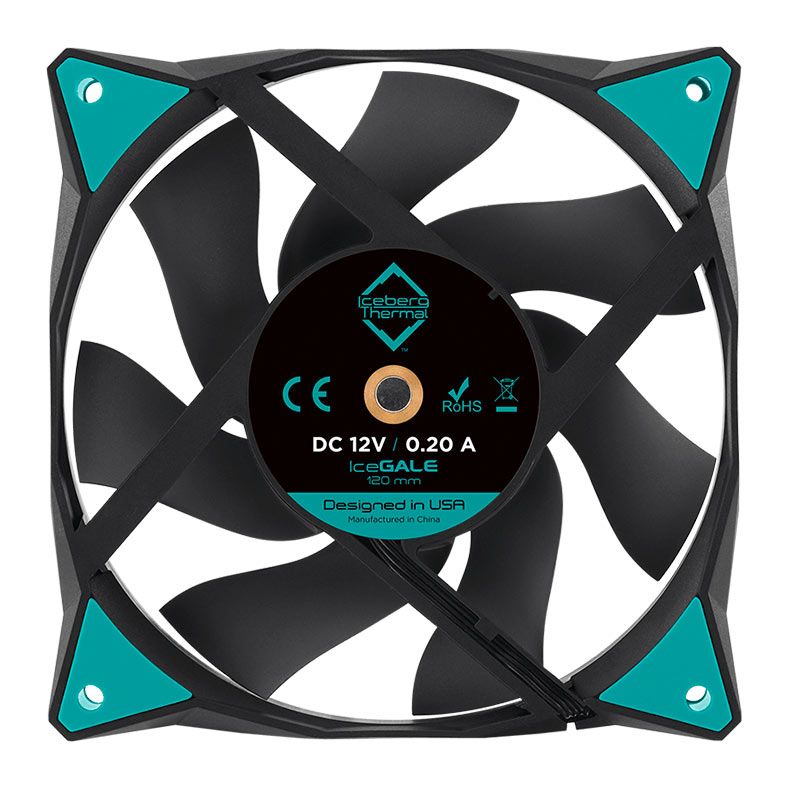 Kit Ventoinhas Iceberg Thermal IceGale, 3x120mm, Preto, ICEGALE12-C3A