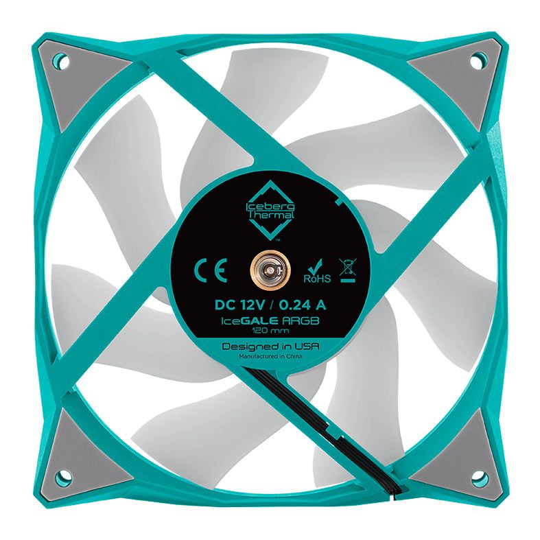 Kit Ventoinhas Iceberg Thermal IceGale, ARGB, 3x120mm, Cinza e Azul, ICEGALE12A-A3A