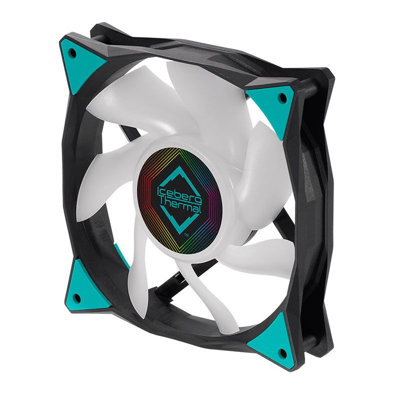 Kit Ventoinhas Iceberg Thermal IceGale, ARGB, 3x120mm, Preto e Branco, ICEGALE12A-B3A