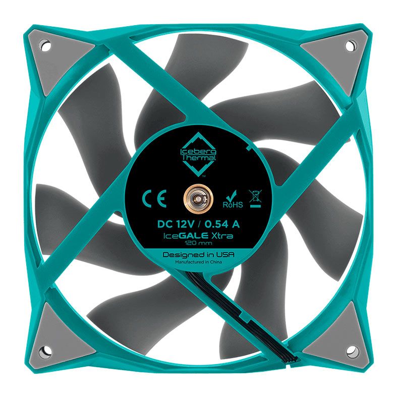 Ventoinha Iceberg Thermal IceGale Xtra, 120mm, Azul e Cinza, ICEGALE12X-A0A