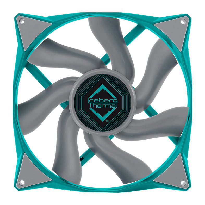 Kit Ventoinhas Iceberg Thermal IceGale, 2x140mm, Cinza e Azul, ICEGALE14-A2A