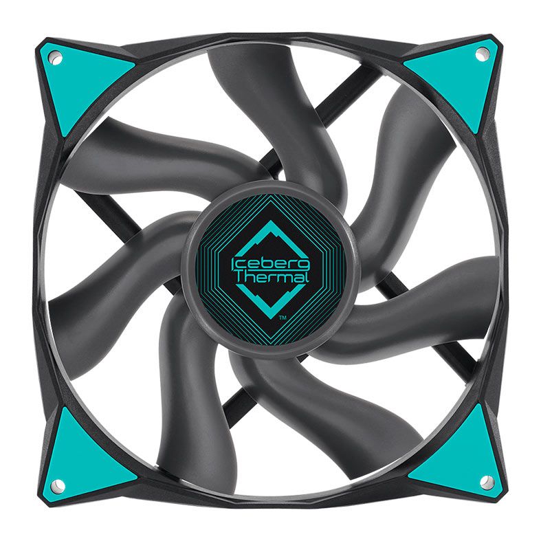 Kit Ventoinhas Iceberg Thermal IceGale, 2x140mm, Preto, ICEGALE14-C2A
