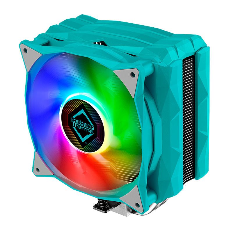 Cooler Para Processador Iceberg Thermal IceSleet G4 OC, 120mm, Cinza e Azul, ICESLEETG4OC-TGG-00A