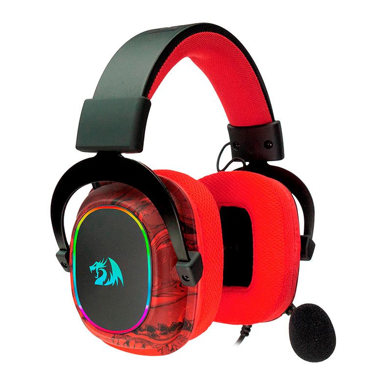 Headset Redragon Infernal Ryuji, RGB, Som 7.1 Surround, Drivers 53mm, Preto e Vermelho, ID-510RGB