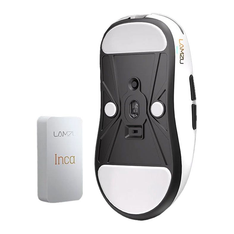 LAMZU Inca 8k wireless mouse ホワイト　中古品 Mouse Gamer Lamzu Inca, 8K, 30000DPI, 6 Botoes, Wireless, Branco