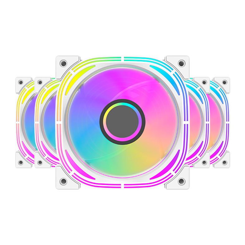 Kit Ventoinhas Aigo Darkflash Infinity 24 Pro, ARGB, 5x120mm, Branco, INF24PRO5IN1WH