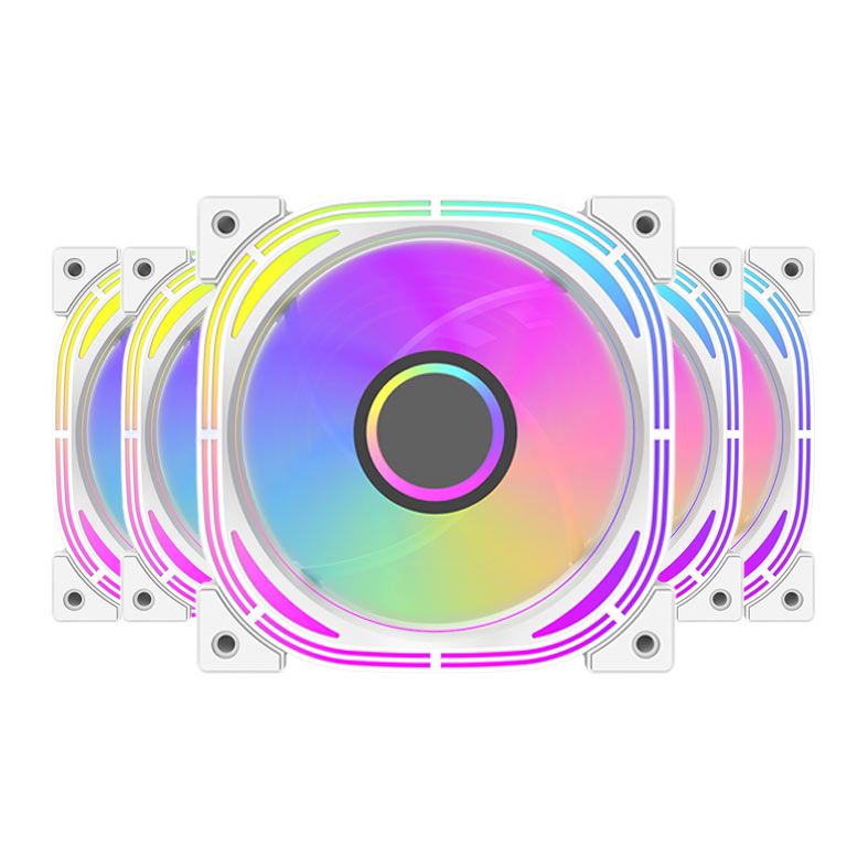 Kit Ventoinhas Aigo DarkFlash Infinity 24se, A-RGB, 5x120mm, Branco, INF24se5in1-WH
