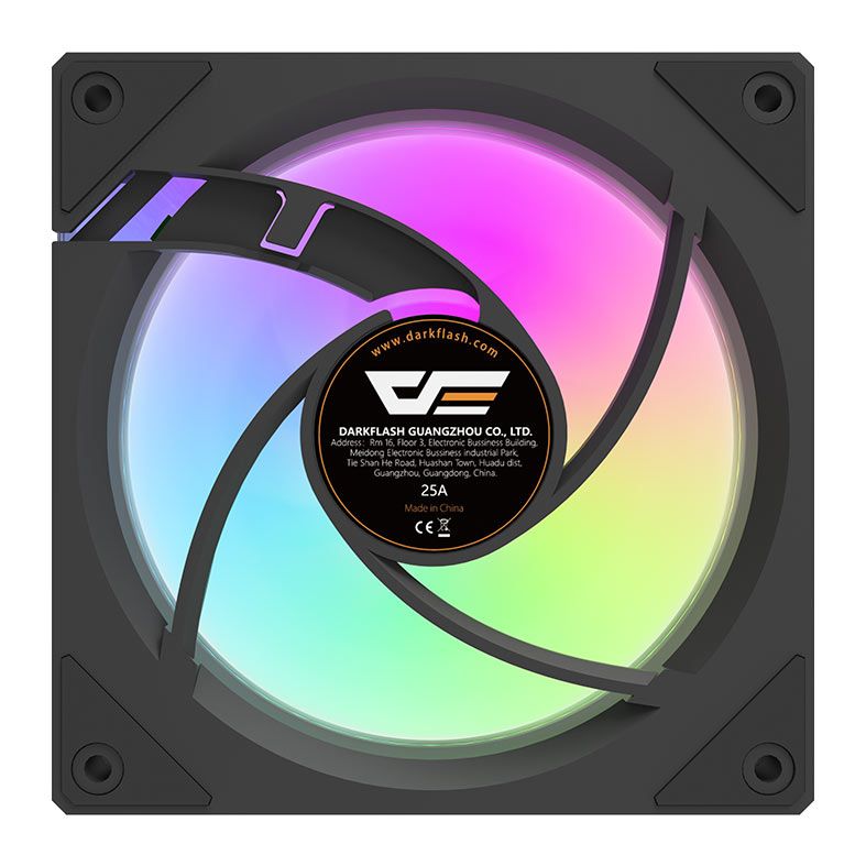 Ventoinha Aigo Darkflash INF32T, ARGB, 120mm, Preto, INF32T-BK