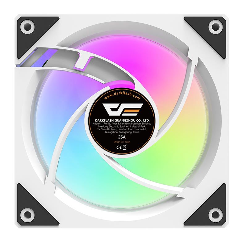 Ventoinha Aigo Darkflash INF32T, ARGB, 120mm, Branco, INF32T-WH