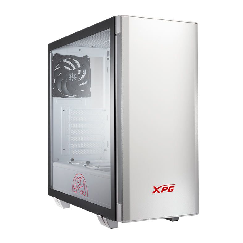 Gabinete Gamer XPG Invader, Mid-Tower, Lateral de Vidro, Com 2 Fans, Branco, INVADER-WHCWW