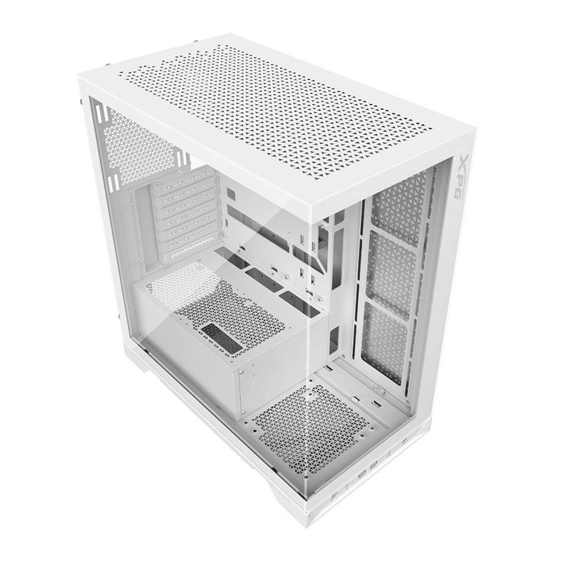 Gabinete Gamer XPG Invader X, Mid-Tower, Lateral De Vidro, Branco, INVADERXMTWOF-WHCWW
