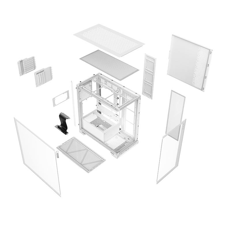 Gabinete Gamer XPG Invader X, Mid-Tower, Lateral De Vidro, Branco, INVADERXMTWOF-WHCWW