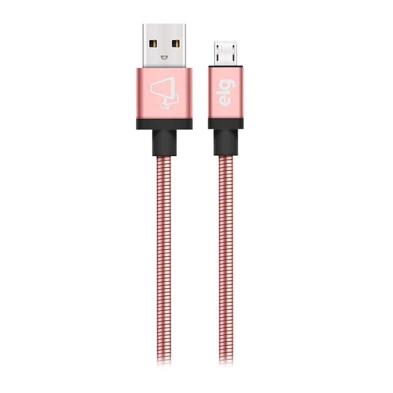 Cabo Inox Micro USB ELG, 1m, Rose Gold, INX510RG