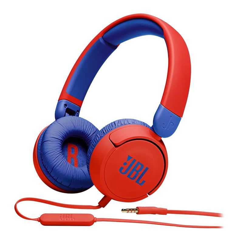 Fone de Ouvido Infantil JBL JR310, Drivers 32mm, Vermelho e Azul, JBLJR310RED