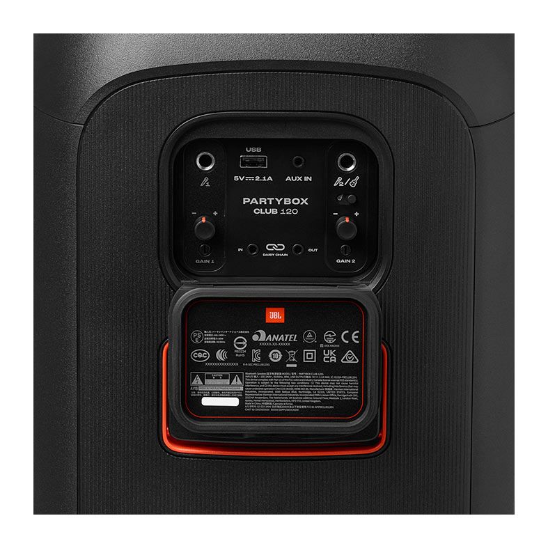 Caixa de Som JBL PartyBox Club 120, 160W RMS, Bluetooth, Preto, JBLPBCLUB120BR